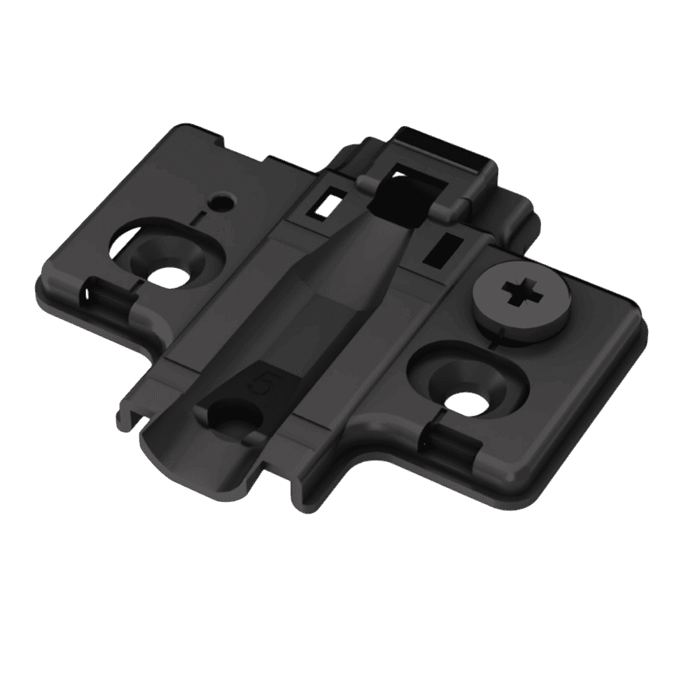 Base charnière ajustable (vis 5mm) avec chevis 11,5mm Noir
