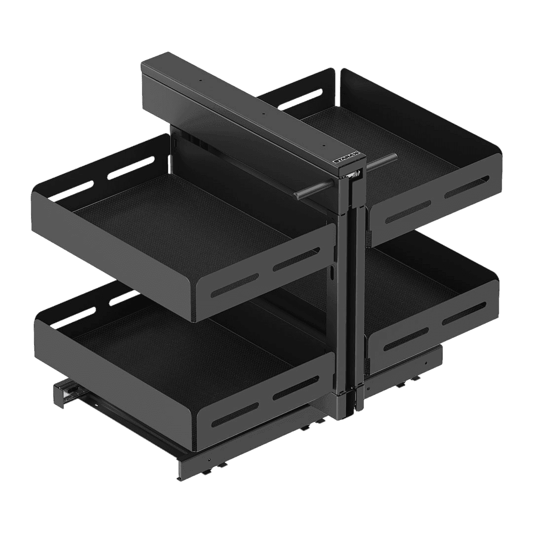 Mécanisme d'angle coulissant pour caisson coin L